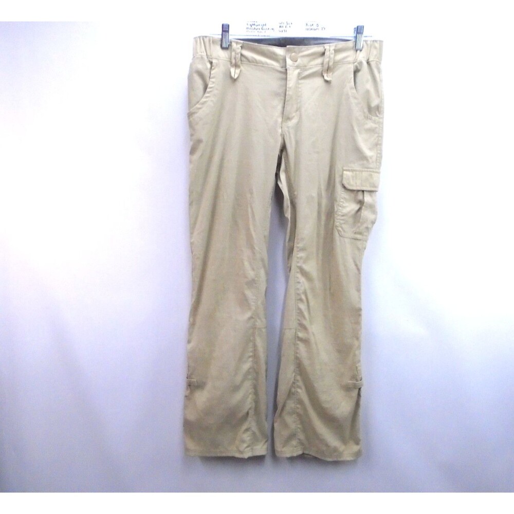 Duluth Trading Dry On The Fly Pants Women 6 (32x29) Khaki Flex Roll Up  Hiking